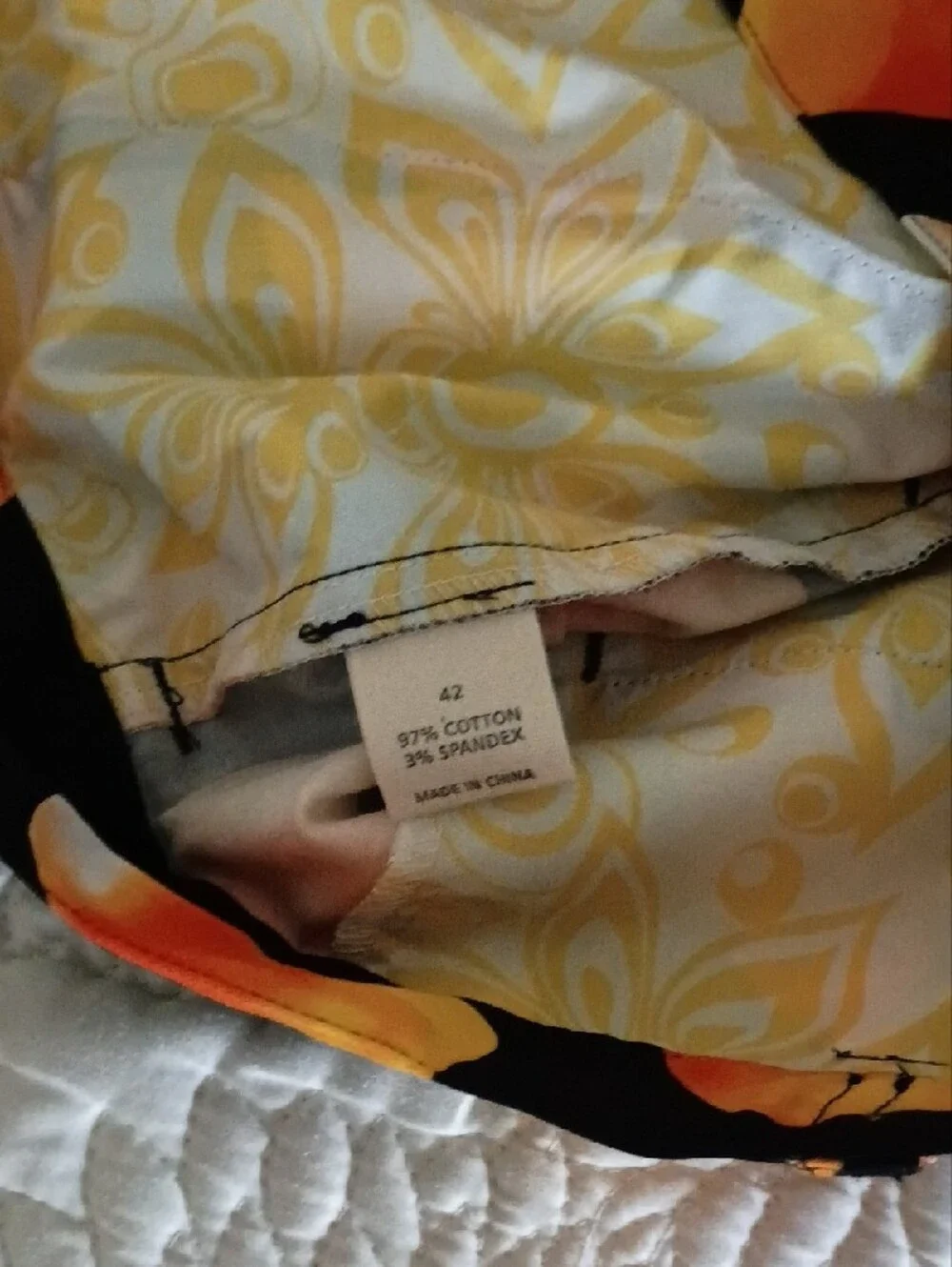 Loudmouth Heritage Black Shorts with Candy Corn Print Men's 42
